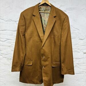 Lauren Ralph Lauren 54XL Brown Wool Silk Cashmere Sport Coat Blazer Big & Tall
